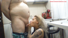 she wants to cooking he wants to blow in her mouth