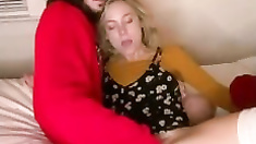 Hottie secretary fucking with son boss