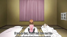 Cute hentai poked from behind in the toilet