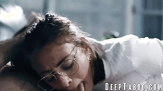 Religious babe Gia Derza commiting sinful fucking with a priest