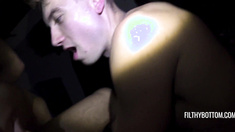 a randy sissy groupfuck in mechanic garage