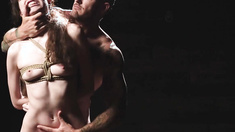 Brooke Dick is helpless as she trembles from grueling rope bondage