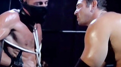 MuscleJockBound.com - Bryce Pierce tugs sensual man's nipples and smacks him