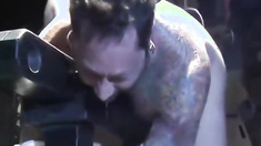 MuscleJockBound.com - Franco Dax jolts with anguish through his hottie body