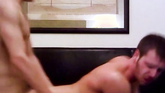 BarebackGayPorno.com - Brian Bonds raw fucks Aiden Kennedy's tight asshole with his huge shaft