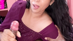 Naughty 18-year-old Indian GF gets married & gives a sloppy BJ