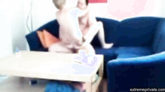 Amateur babe caught fucking on couch by her sister-in-law - rough homemade video