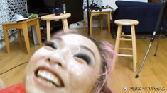 PorkVendors - Mia Rider's juicy slit is stretched beyond belief as two hung studs pound her